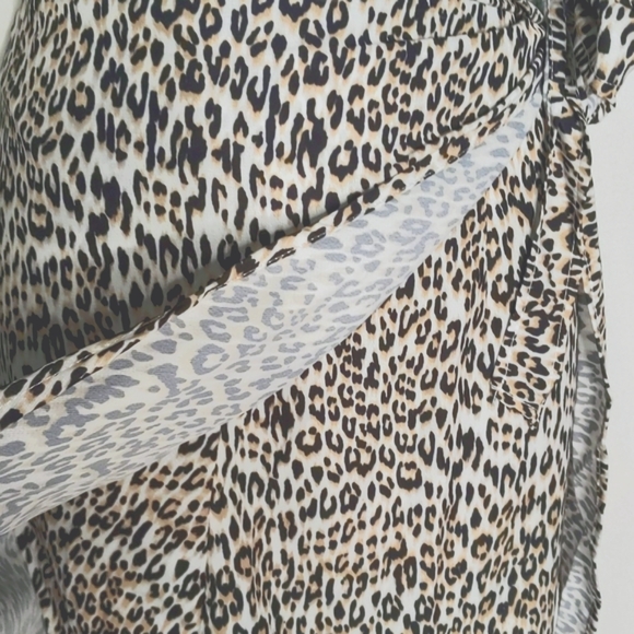 PRINCESS POLLY Midi Leopard Print Wrap Skirt / Sarong ~ NWOT - Picture 9 of 11
